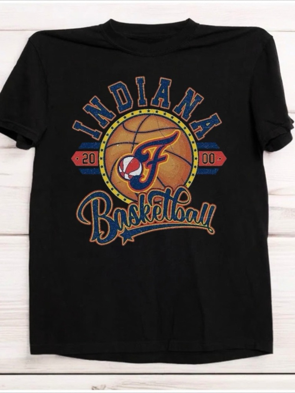 WNBA Indiana Fever Basketball Graphic Tee in Black